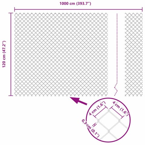 OGRODZENIE ZIELONY 10X 1.2M STAL GALWANIZOWANA