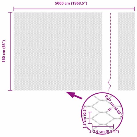 OGRODZENIE HEKSAGONALNE ZIELONY 5000X 0.07X 160CM