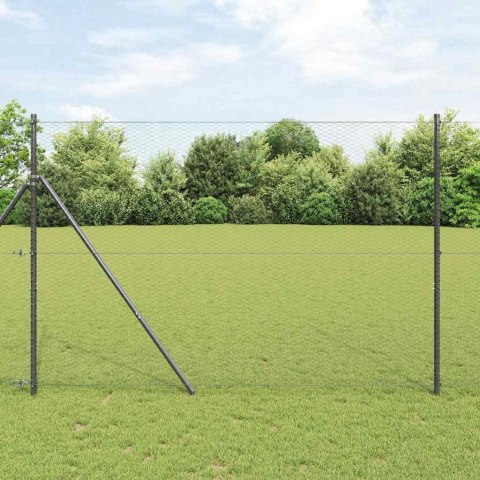 OGRODZENIE SZEŚCIOKĄTNE SZARE SZARY 1.6X 10M STAL