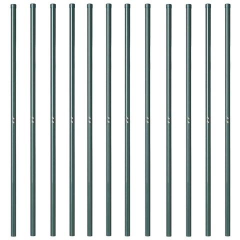 SŁUPKI OGRODZENIOWE 12 PCS ZIELONY 130CM