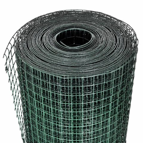OGRODZENIE Z SIATKI GALWANIZOWANE PVC 25X1M ZIELONE