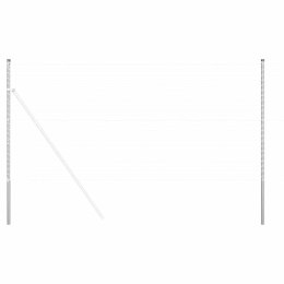 SŁUPKI OGRODZENIOWE 12 PCS SREBRNY 180CM STAL OCYNKOWANA