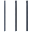 SŁUPKI OGRODZENIOWE 3 SZT. CIEMNOSZARE 185CM ALUMINIUM