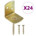 VidaXL Uchwyty do paneli ogrodzeniowych, 24 szt., kształt L, metalowe