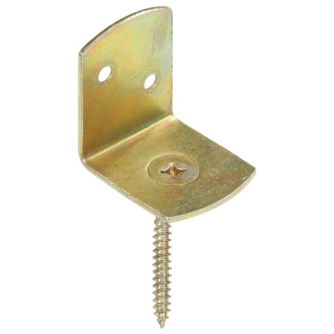 VidaXL Uchwyty do paneli ogrodzeniowych, 24 szt., kształt L, metalowe