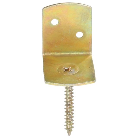 VidaXL Uchwyty do paneli ogrodzeniowych, 24 szt., kształt L, metalowe