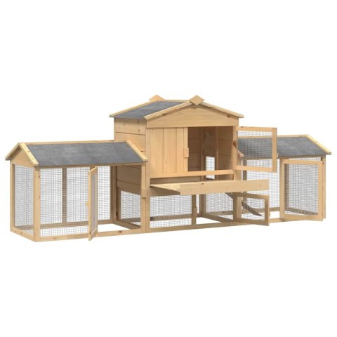 KURNIK BRĄZOWY 225X 60X 89CM LITE DREWNO SOSNOWE