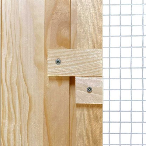 KURNIK BRĄZOWY 225X 60X 89CM LITE DREWNO SOSNOWE