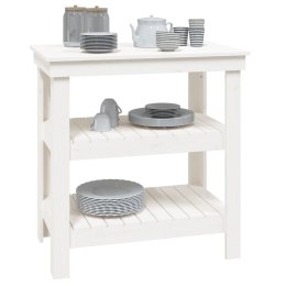 STOLIK ROBOCZY BIAŁY 78,5X50X80CM LITE DREWNO SOSNOWE