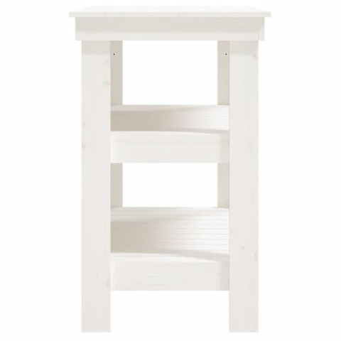 STOLIK ROBOCZY BIAŁY 78,5X50X80CM LITE DREWNO SOSNOWE