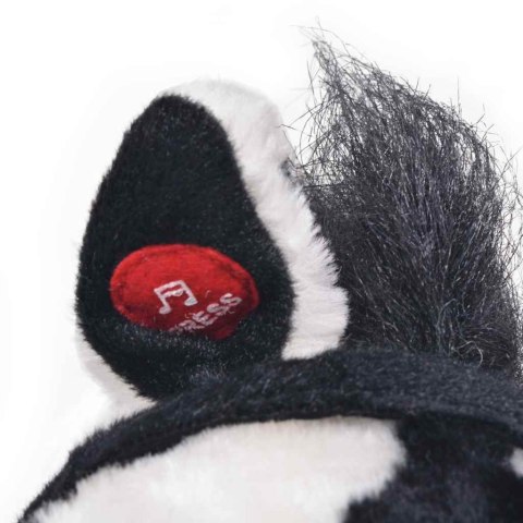 PLUSZOWY KONIK STOJĄCY CZARNO-BIAŁY 71 x 62 cm XXL