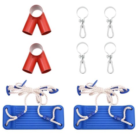 SIEDZISKA HUŚTAWEK Z LINKAMI 2 SZT. NIEBIESKIE 38X16CM PE