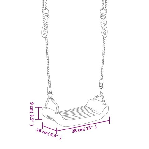 SIEDZISKA HUŚTAWEK Z LINKAMI 2 SZT. NIEBIESKIE 38X16CM PE