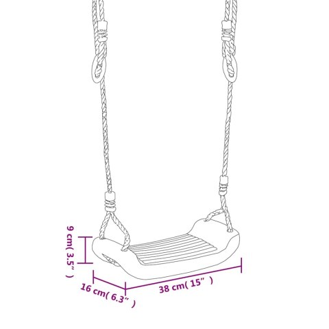 SIEDZISKA HUŚTAWEK Z LINKAMI 2 SZT. NIEBIESKIE 38X16CM PE