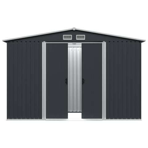 SZOPA OGRODOWA ANTRACYTOWA STALOWA 257X 205X 178CM