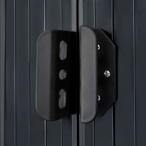 SZOPA OGRODOWA ANTRACYTOWA STALOWA 257X 205X 178CM