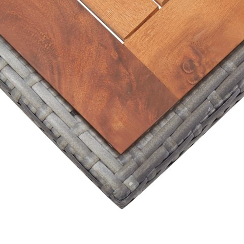 11-CZ. ZESTAW MEBLI OGRODOWYCH RATTAN PE I AKACJA ANTRACYT