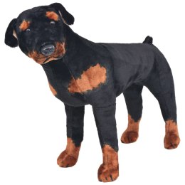 PLUSZOWY ROTTWEILER STOJĄCY CZARNO-BRĄZOWY XXL