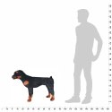 PLUSZOWY ROTTWEILER STOJĄCY CZARNO-BRĄZOWY XXL