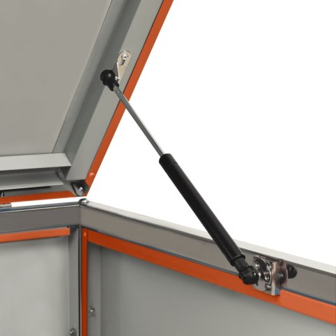 OSŁONA NA 4 KOSZE NA ŚMIECI 276,5X77,5X112,5CM STALOWA