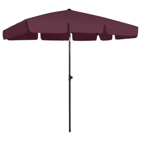 PARASOL PLAŻOWY BORDOWY 200X125CM