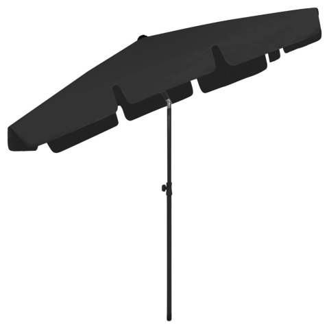 PARASOL PLAŻOWY CZARNY 200X125CM