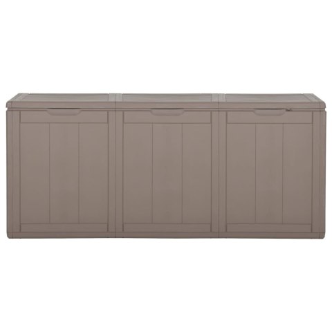 SKRZYNIA OGRODOWA 270 L BRĄZOWA PP WYGLĄD DREWNA