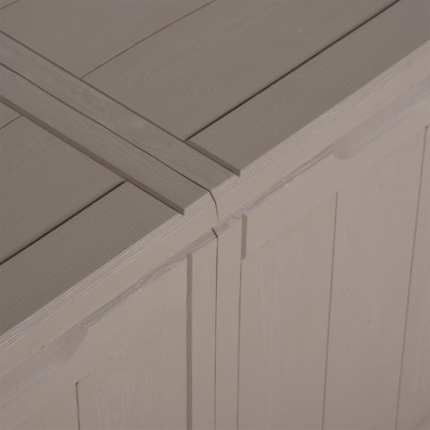 SKRZYNIA OGRODOWA 270 L BRĄZOWA PP WYGLĄD DREWNA