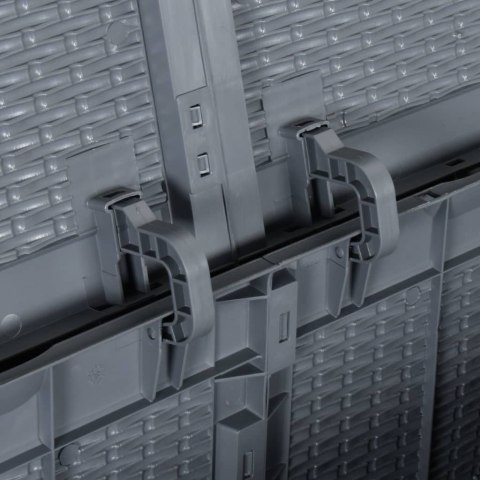 SKRZYNIA OGRODOWA SZARA RATTAN PP 270 L