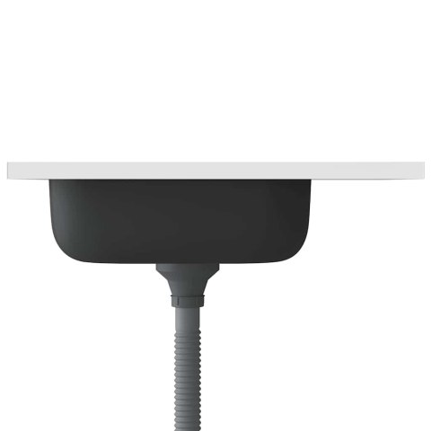 ZLEW KUCHENNY Z OCIEKACZEM SREBRNY 600X500X155MM STAL