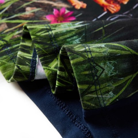 SUKIENKA DZIECIĘCA Z DŁUGIMI RĘKAWAMI GRANATOWA 104