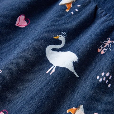 SUKIENKA DZIECIĘCA Z DŁUGIMI RĘKAWAMI GRANATOWA 140