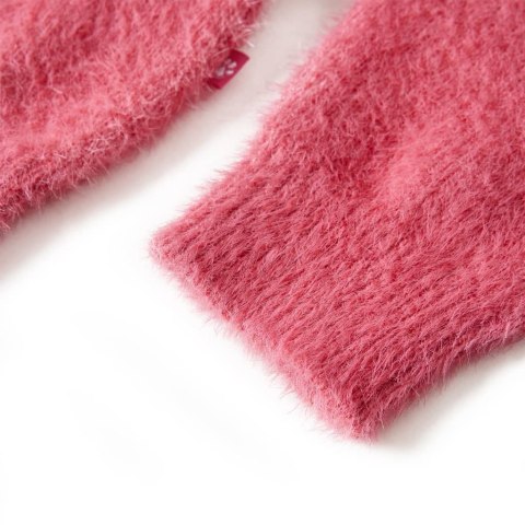 SWETER DZIECIĘCY Z DZIANINY BRUDNY RÓŻ 104