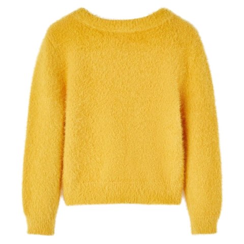 SWETER DZIECIĘCY Z DZIANINY OCHRA 140