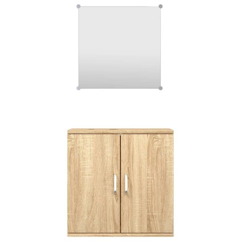 2-CZĘŚCIOWY ZESTAW MEBLI ŁAZIENKOWYCH KOLOR DĘBU