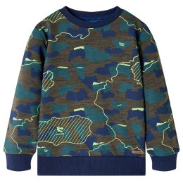 BLUZA DZIECIĘCA CIEMNE KHAKI MELANŻ 140