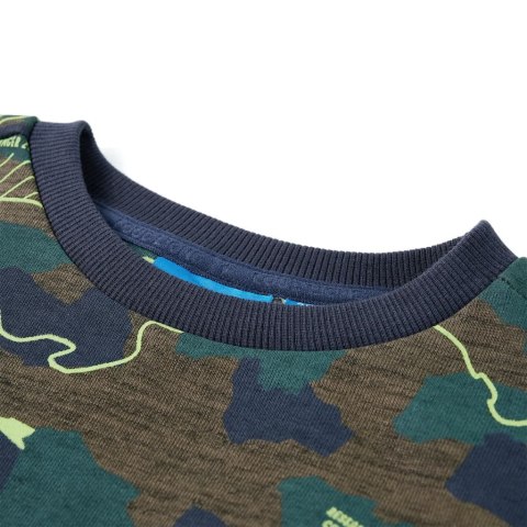 BLUZA DZIECIĘCA CIEMNE KHAKI MELANŻ 140