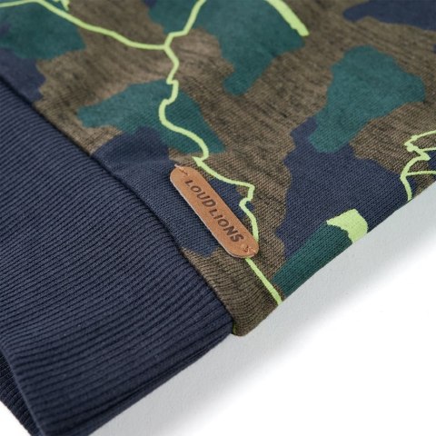 BLUZA DZIECIĘCA CIEMNE KHAKI MELANŻ 140