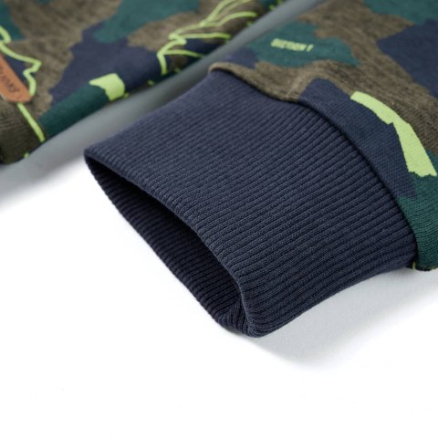 BLUZA DZIECIĘCA CIEMNE KHAKI MELANŻ 140