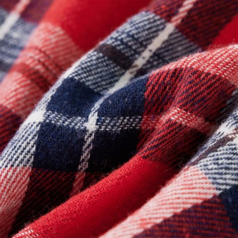 DZIECIĘCA KOSZULA W KRATĘ CZERWONO-GRANATOWA 104