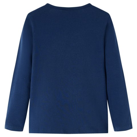 KOSZULKA DZIECIĘCA Z DŁUGIMI RĘKAWAMI GRANATOWA 104