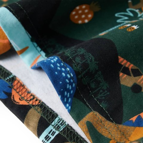 PIŻAMA DZIECIĘCA Z DŁUGIMI RĘKAWAMI CIEMNOZIELONA 104