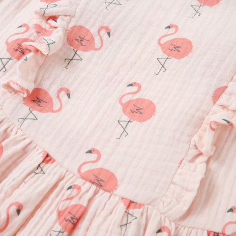 SUKIENKA DZIECIĘCA Z FALBANKAMI JASNORÓŻOWA 92