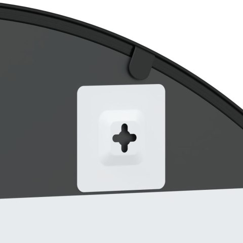 LUSTRO ŚCIENNE CZARNE 80X120CM ZAKOŃCZONE ŁUKIEM ŻELAZO