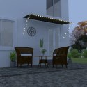 MARKIZA ZWIJANA Z LED 350X150CM ANTRACYTOWA