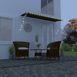 MARKIZA ZWIJANA Z LED 350X150CM ANTRACYTOWA