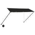 MARKIZA ZWIJANA Z LED 350X150CM ANTRACYTOWA