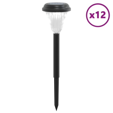 SOLARNE LAMPKI OGRODOWE LED 12 SZT. Z KOLECEM BIAŁE ŚWIATŁO IP44