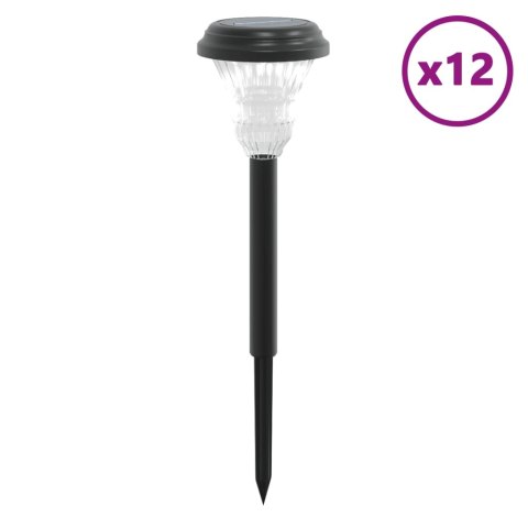 SOLARNE LAMPKI OGRODOWE LED 12 SZT. KOLEC BIAŁE ŚWIATŁO IP44