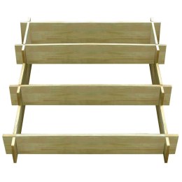 DONICA 3 POZIOMOWA 90X90X35CM IMPREGNOWANE DREWNO